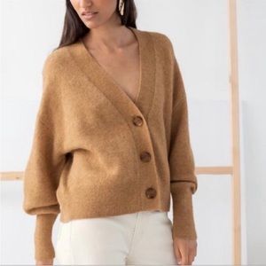 Other stories alpaca wool camel cardigan